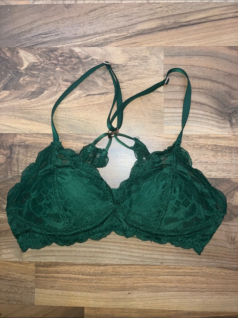 Aerie women’s 32B lace dark green wireless bra